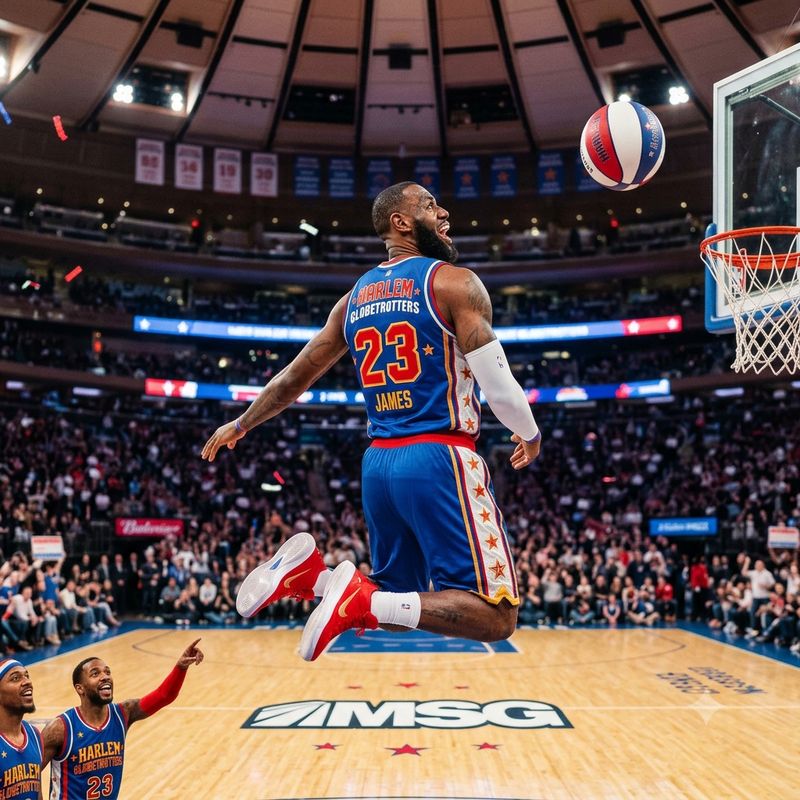 LeBron showboating in Harlem