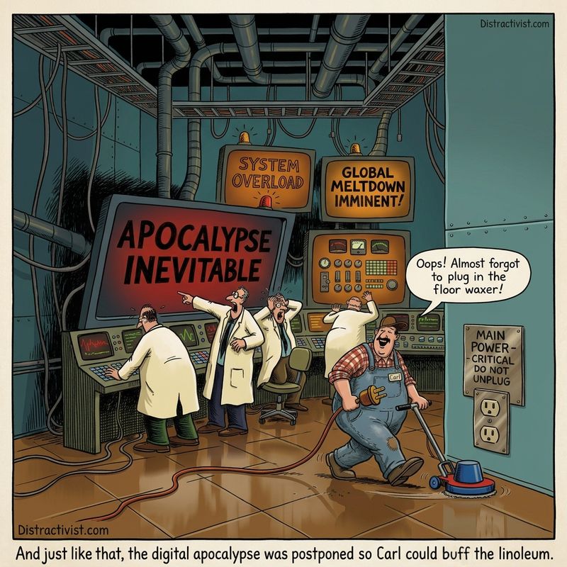 Whoops! Janitor Stops AI Apocolypse