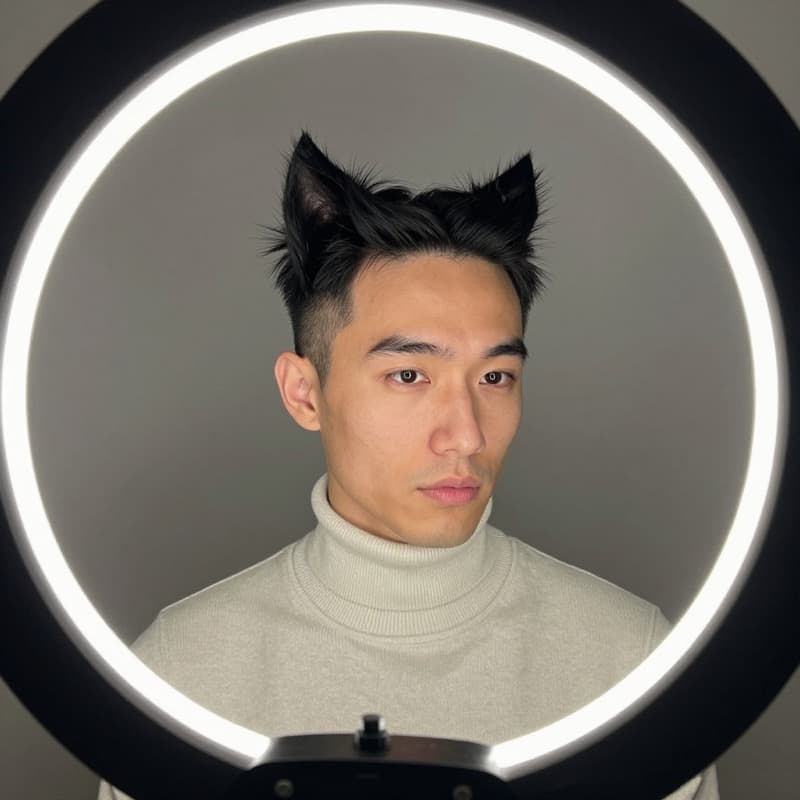 Man modeling the Feline-Inspired Hairstyle Taking Over Fashion Week