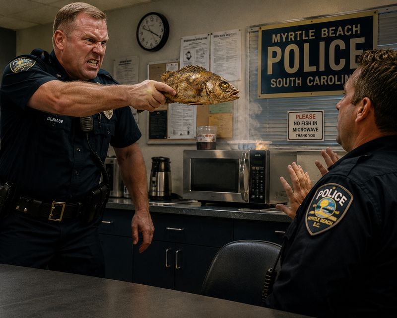 Time to Reel It In: Cop Pulls Gun Over Reheated Seafood
